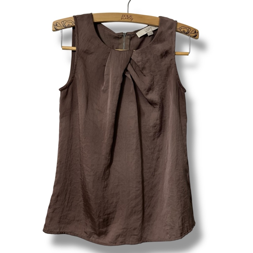 LOFT Brown Sleeveless Top Size XSP